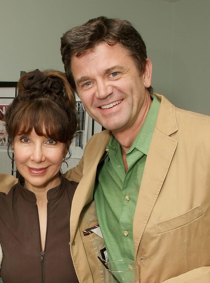 John Michael Higgins and Guest at the 2008 Pre-Emmys DPA Gifting Lounge.