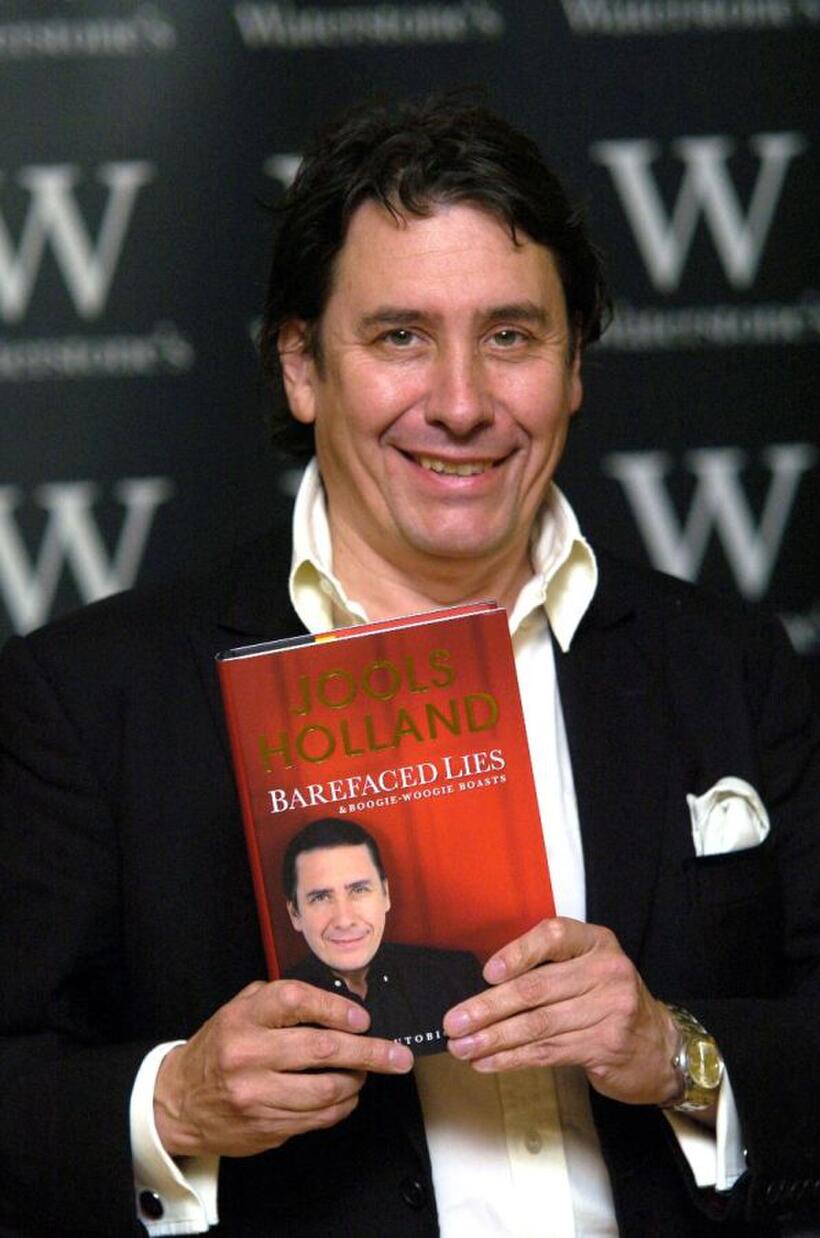 Jools Holland at the signing of his book "Barefaced Lies."