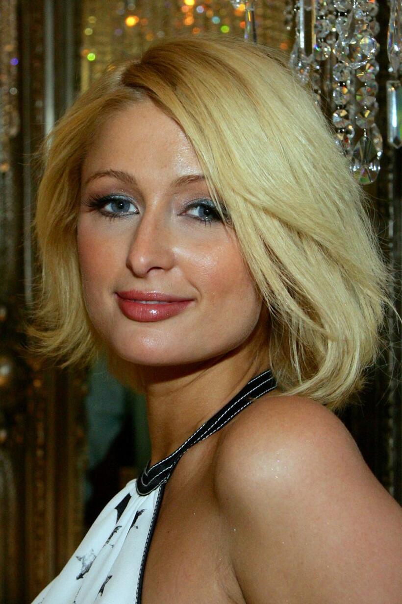 Paris Hilton at the grand opening of Color - A Salon by Michael Boychuck.