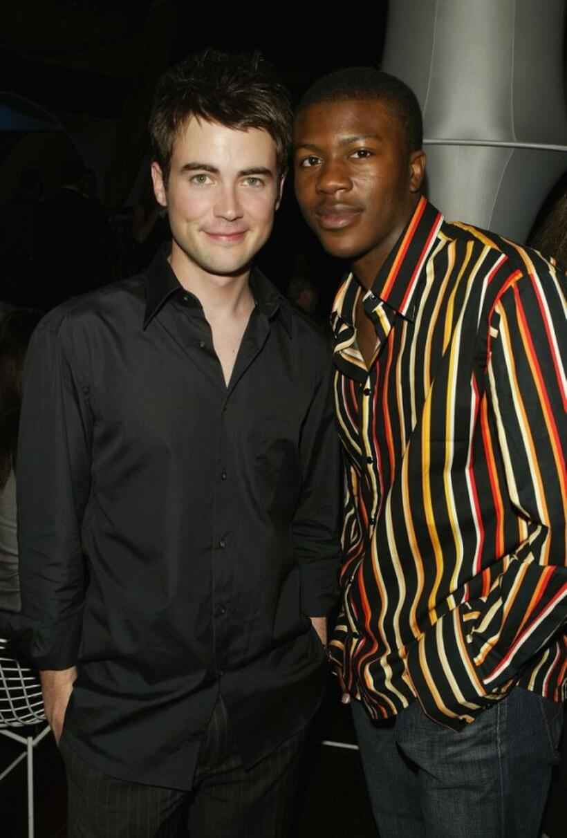 Matt Long and Edwin Hodge at the WB Upfront All-Star party.