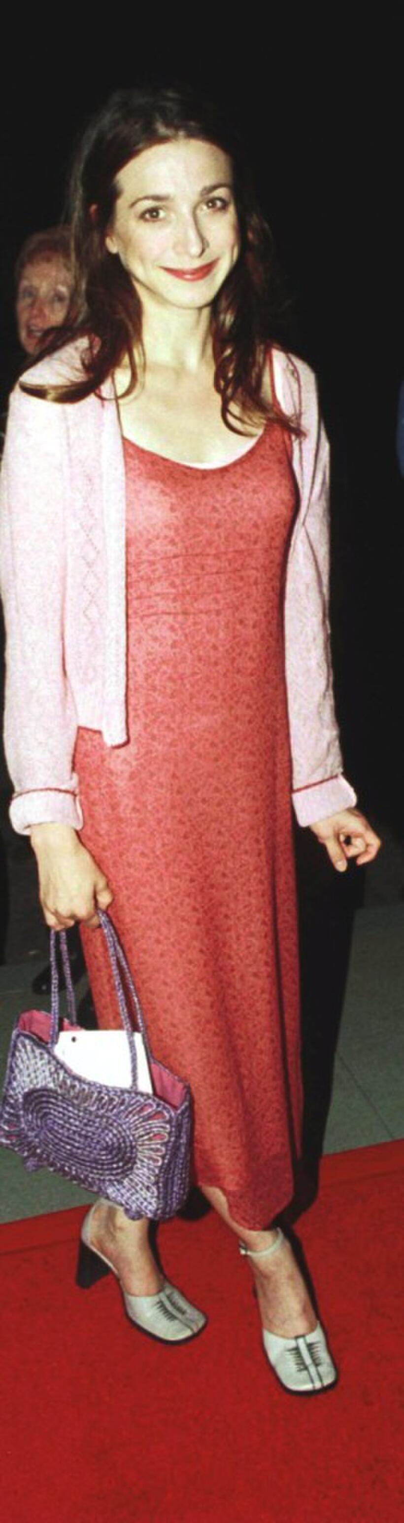 Marin Hinkle at the opening of "The Vagina Monologues."