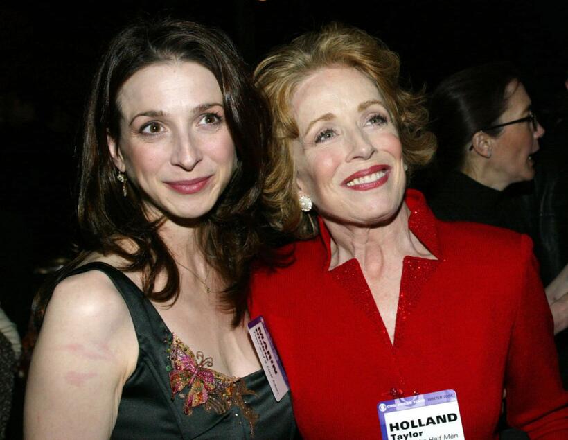 Marin Hinkle and Holland Taylor at the CBS / UPNs Super Bowl XXXVIII Party during the 2004 Winter Press Tour.