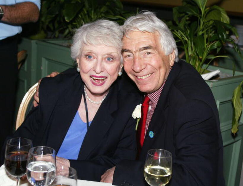 Celeste Holm and director Gordon Davidson at the party after The Actor's Fund of America's presentation of "All About Eve".