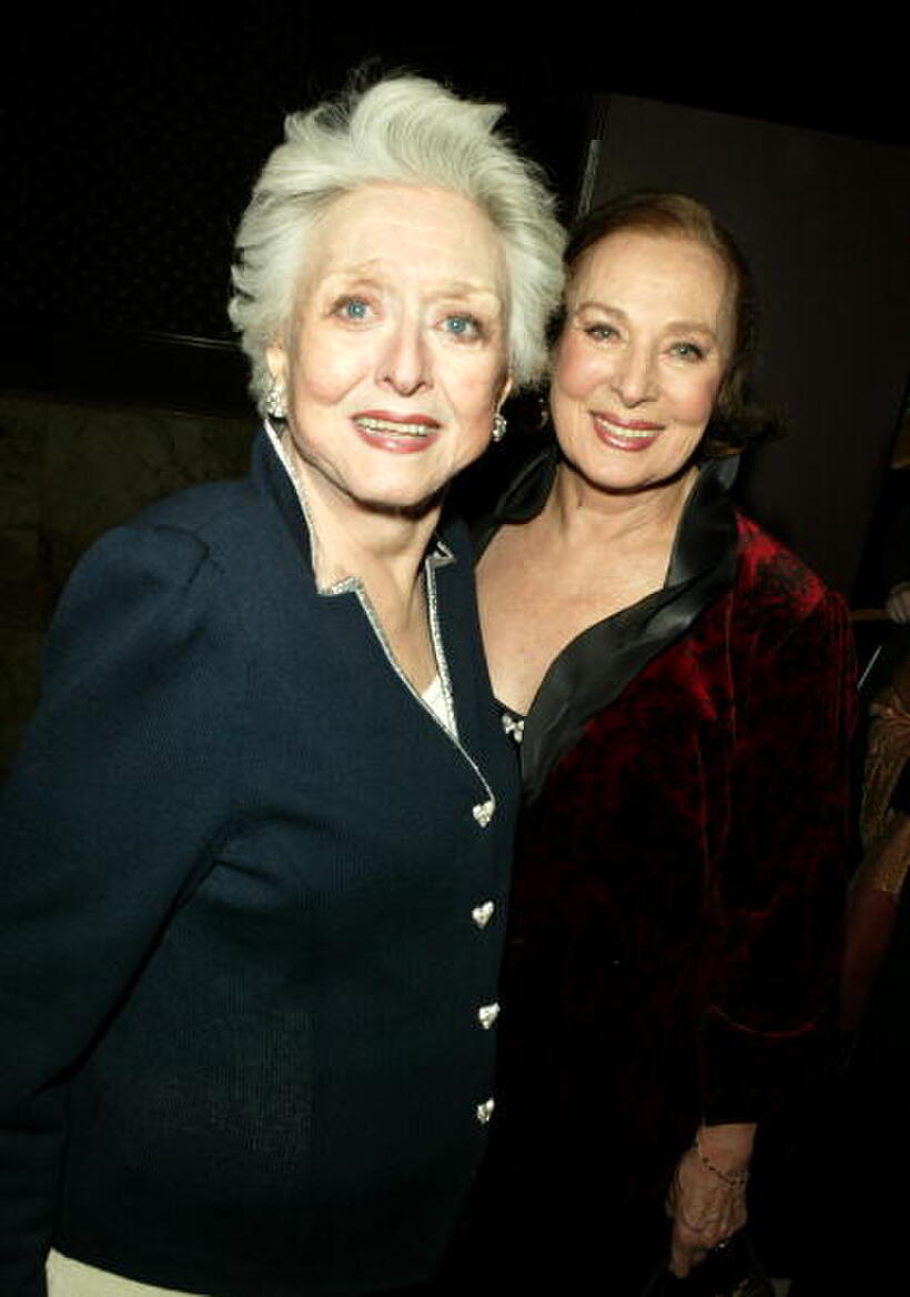 Celeste Holm and Rita Gam at the AMPAS Official Oscar Night Celebration.