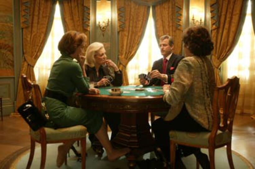 Kristin Scott Thomas, Lauren Bacall, Woody Harrelson and Lily Tomlin in "The Walker."