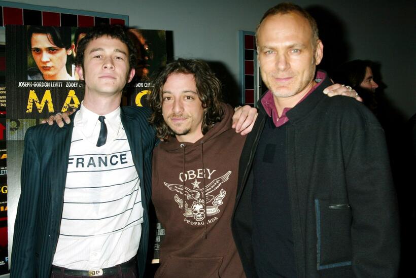 Joseph Gordon-Levitt, Michael Bacall and Jordan Melamed at the New York premiere of "Manic."