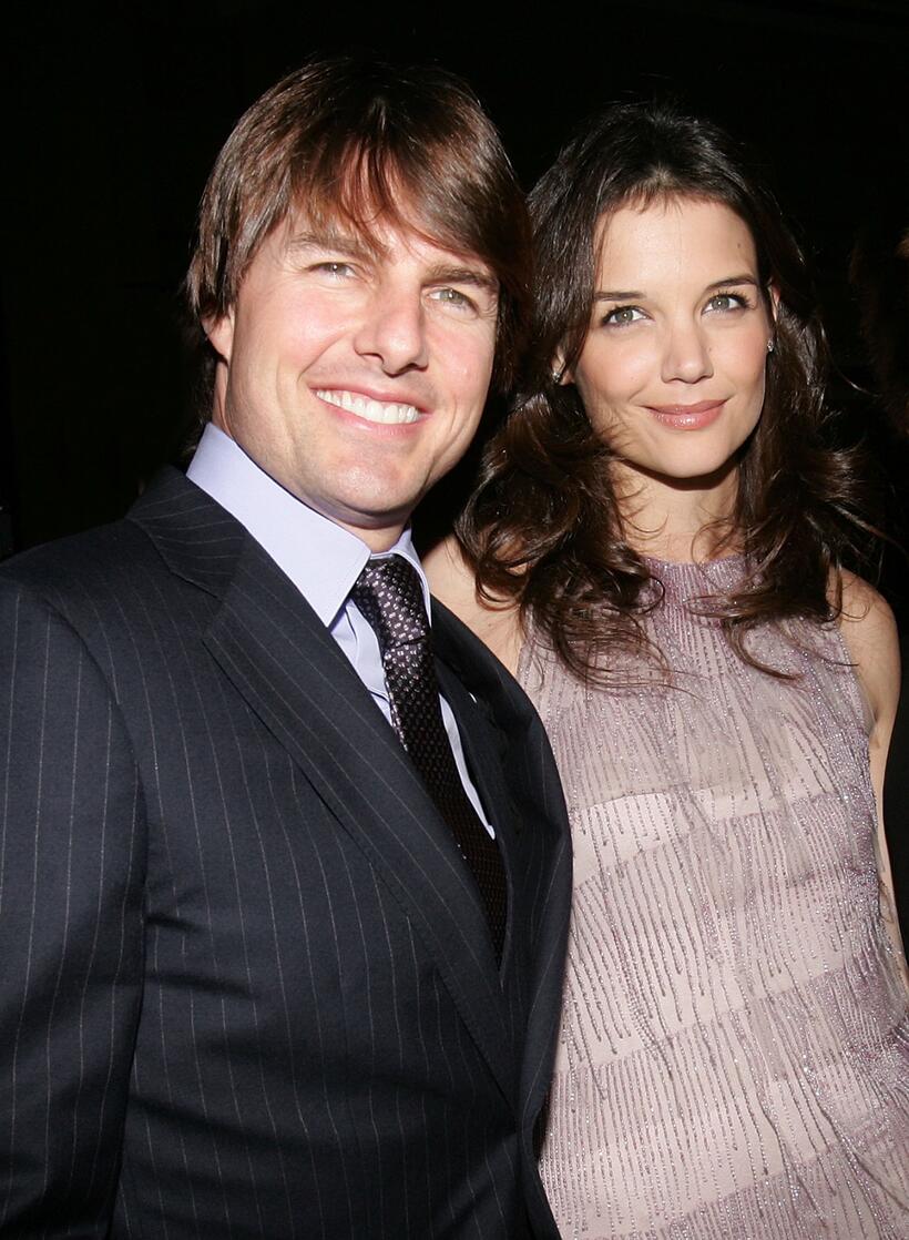 Katie Holmes and Tom Cruise at "The Black Ball" to benefit "Keep A Child Alive" in New York City.