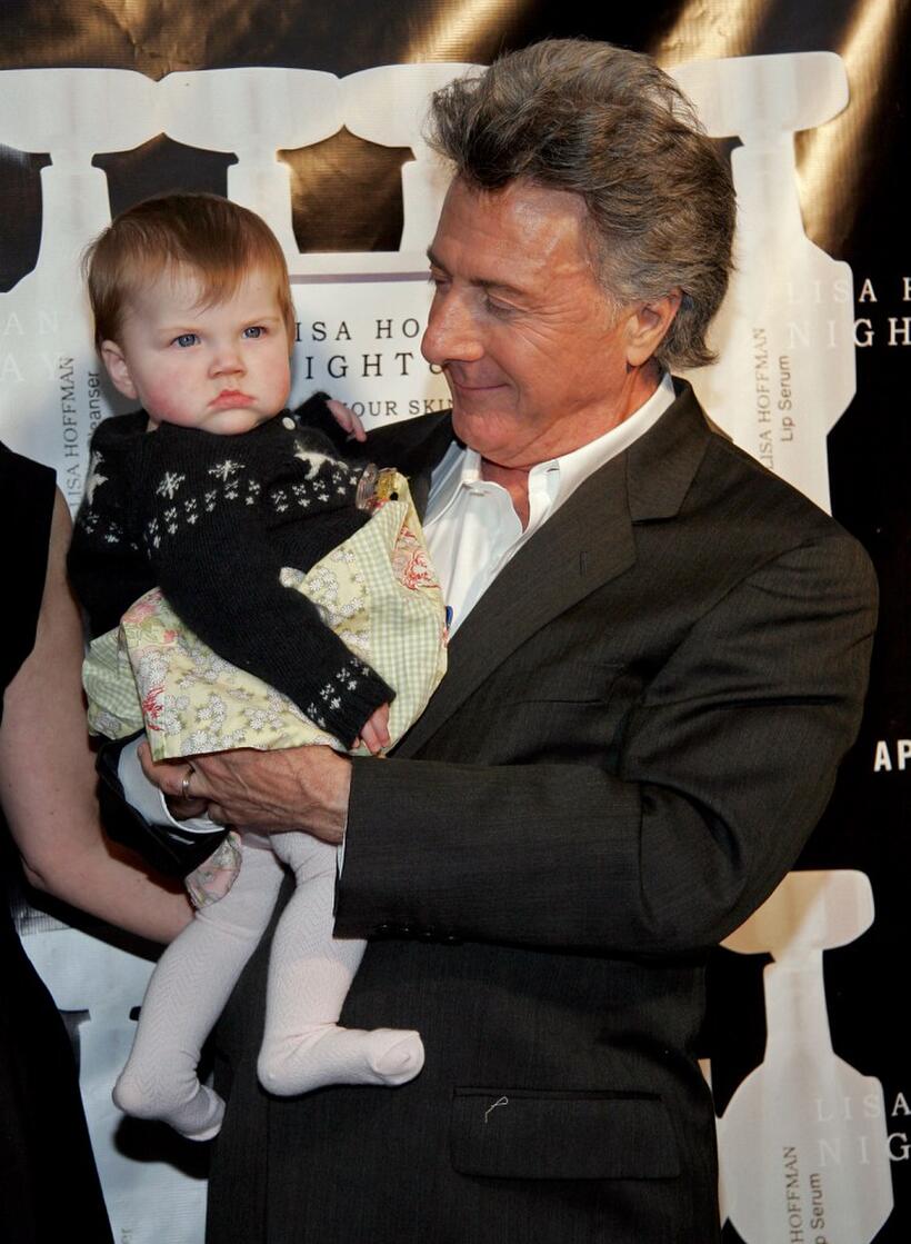 Dustin Hoffman and his granddaughter Daisy Jo at the Lisa Hoffman Night And Day 24 Hour Skincare Launch.