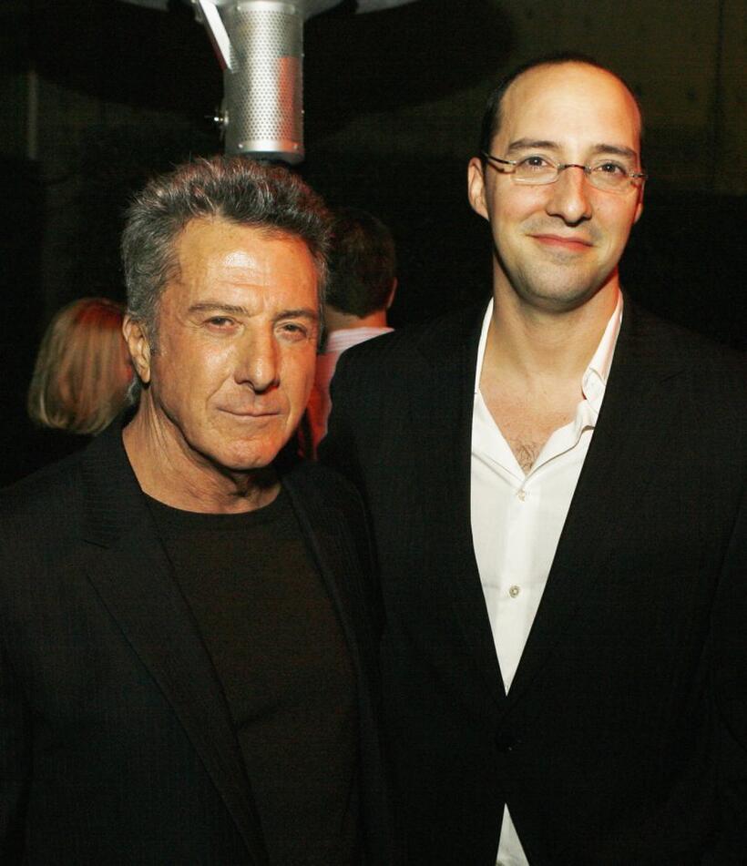 Dustin Hoffman and Tony Hale at the California premiere of "Stranger Than Fiction".