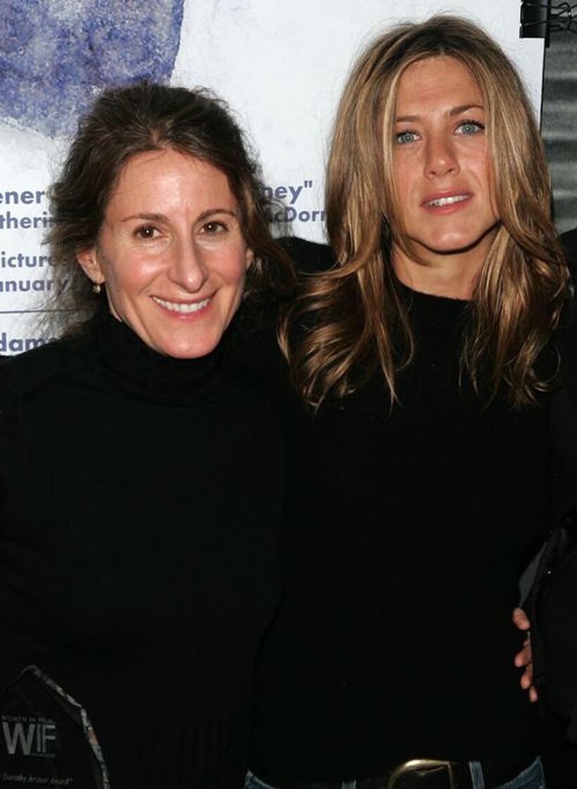 Nicole Holofcener and Jennifer Aniston at the press conference of "Friends with Money."