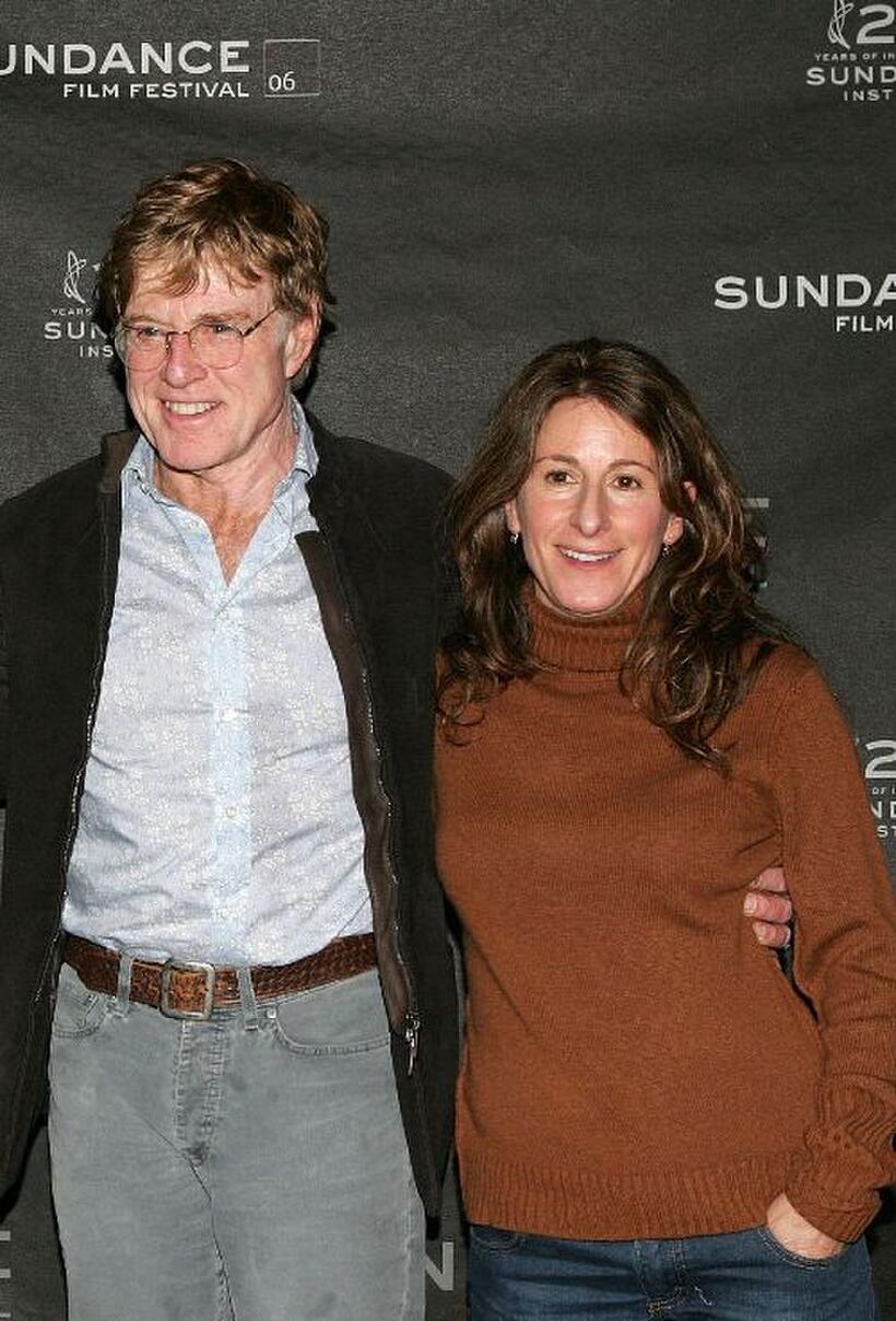 Robert Redford and Nicole Holofcener at the press conference of 2006 Sundance Festival.