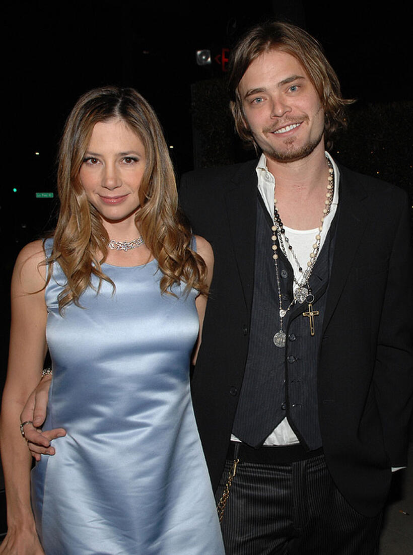 Mira Sorvino and Christopher Backus at the after party of the California premiere of "Reservation Road."