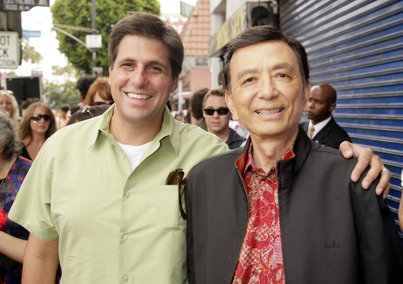 Producer Jonathan Glickman and James Hong at the premiere of "Balls of Fury."