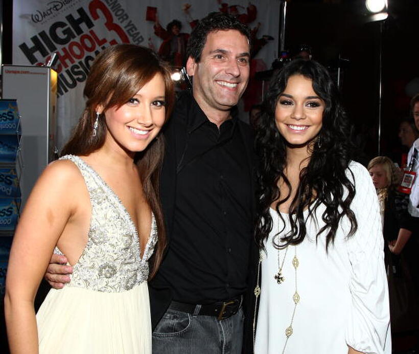 Ashley Tisdale, Guest and Vanessa Hudgens at the premiere of "High School Musical 3: Senior Year."