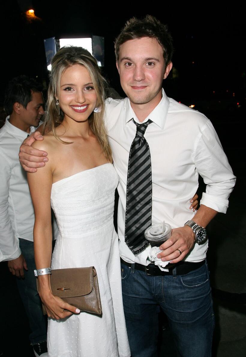 Dianna Agron and Sam Huntington at the premiere of "It's A Mall World."
