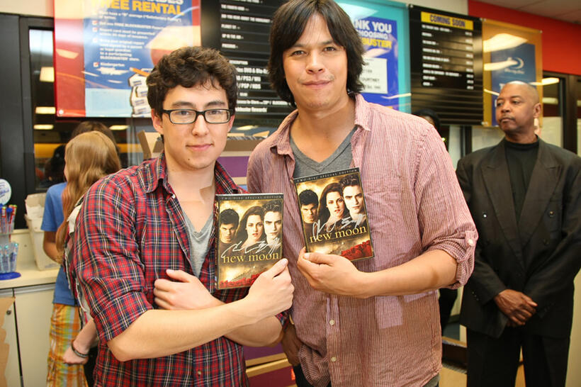 Tyson Houseman and Chaske Spencer at the DVD release of "The Twilight Saga: New Moon."