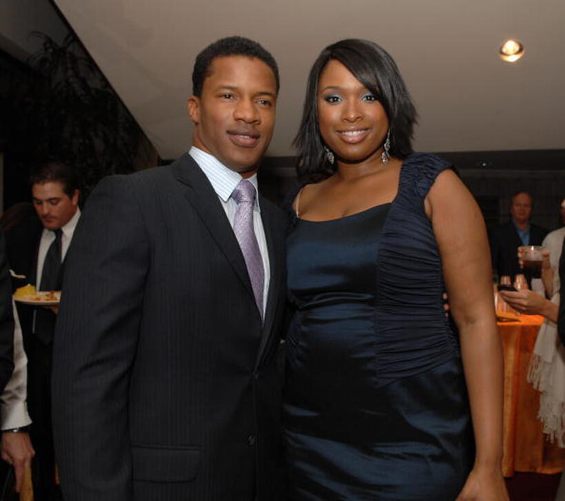 Nate Parker and Jennifer Hudson at the premiere of "The Secret Life Of Bees."