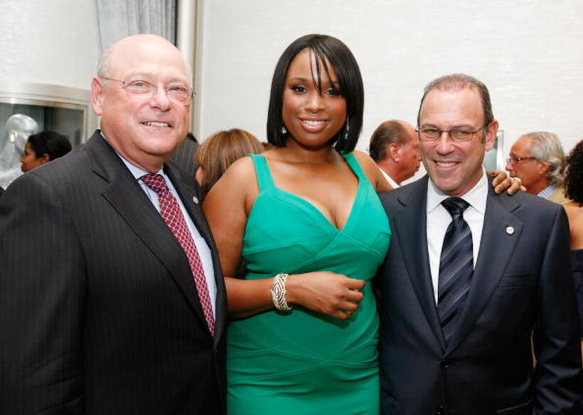 Sheldon Kwiat, Jennifer Hudson and Lowell Kwiat at the grand opening of the Kwiat flagship boutique.