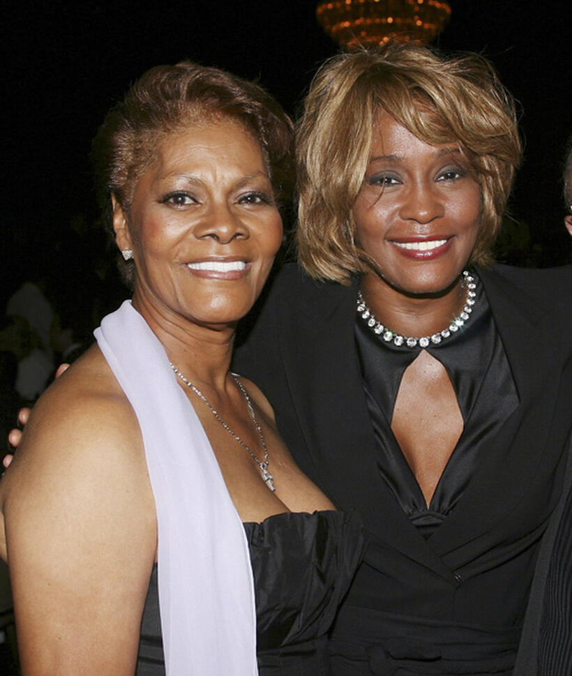 Singer Dionne Warwick and Whitney Houston at the 15th Annual Ella Awards in California.