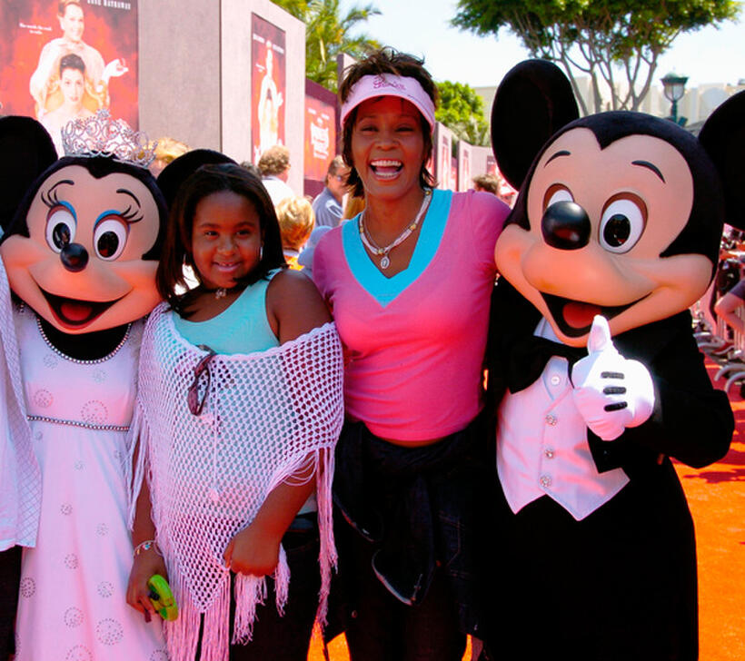 Bobbi Kristina and Whitney Houston at the California premiere of "The Princess Diaries 2: Royal Engagement."