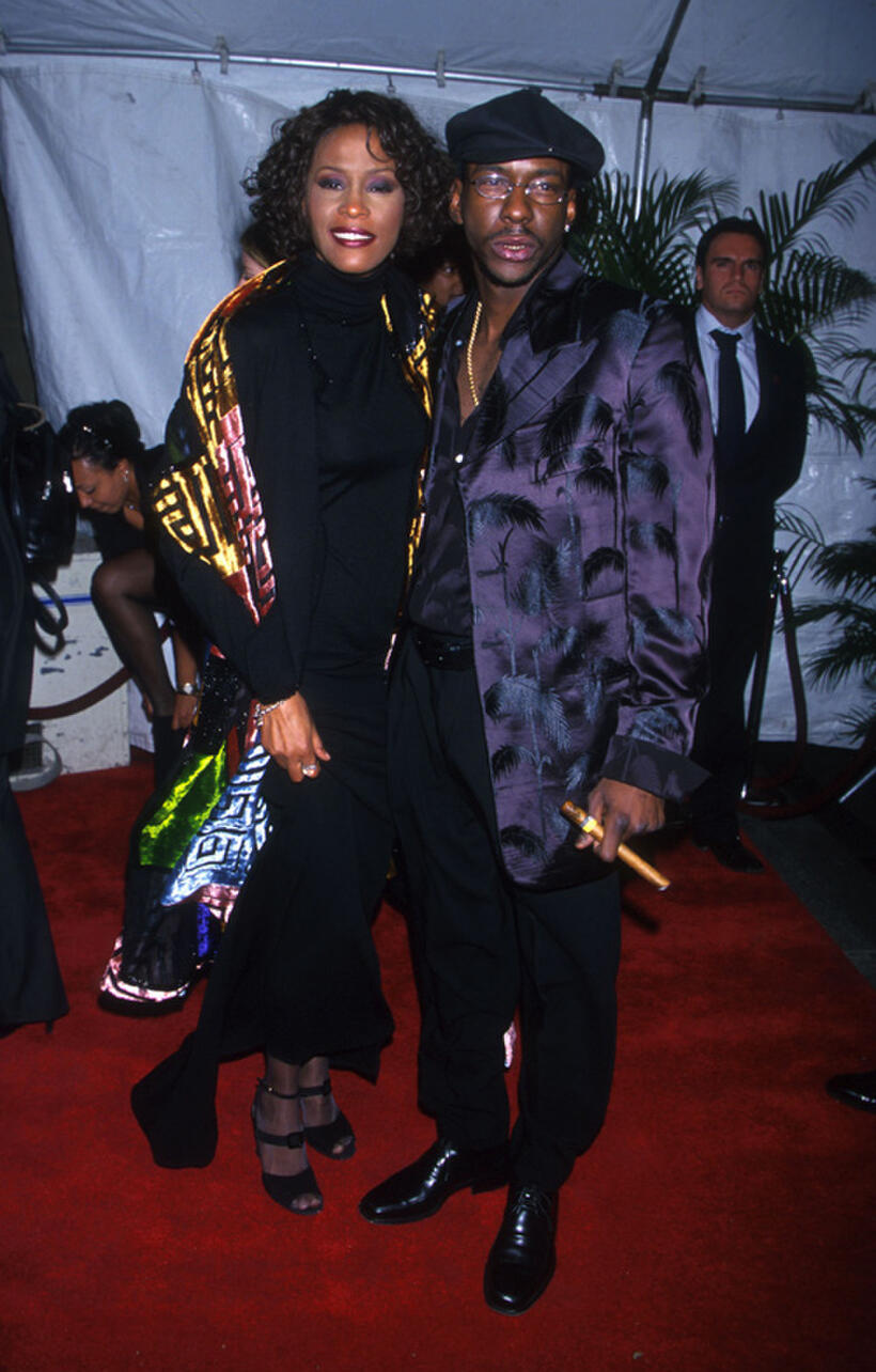 Whitney Houston and Bobby Brown at the after party of VH1's Divas Live in New York.
