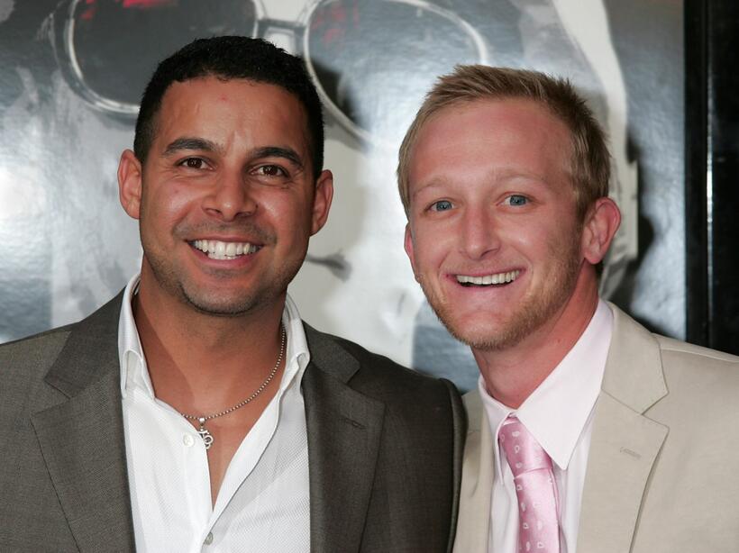 Jon Huertas and Eric Ladin at the premiere of "Generation Kill."