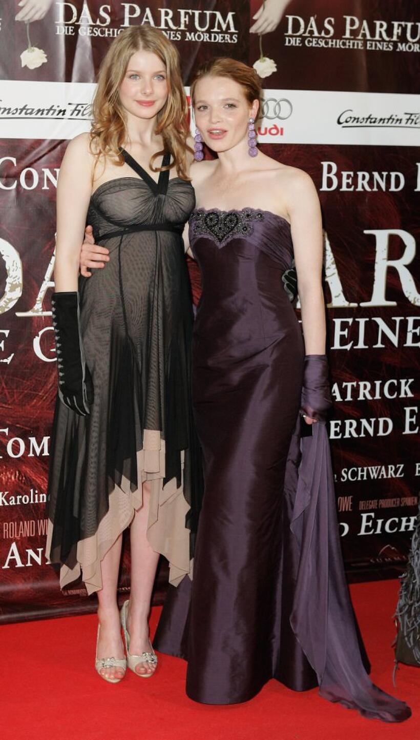 Rachel Hurd-Wood and Karoline Herfurth at the world premiere of "Das Parfum."