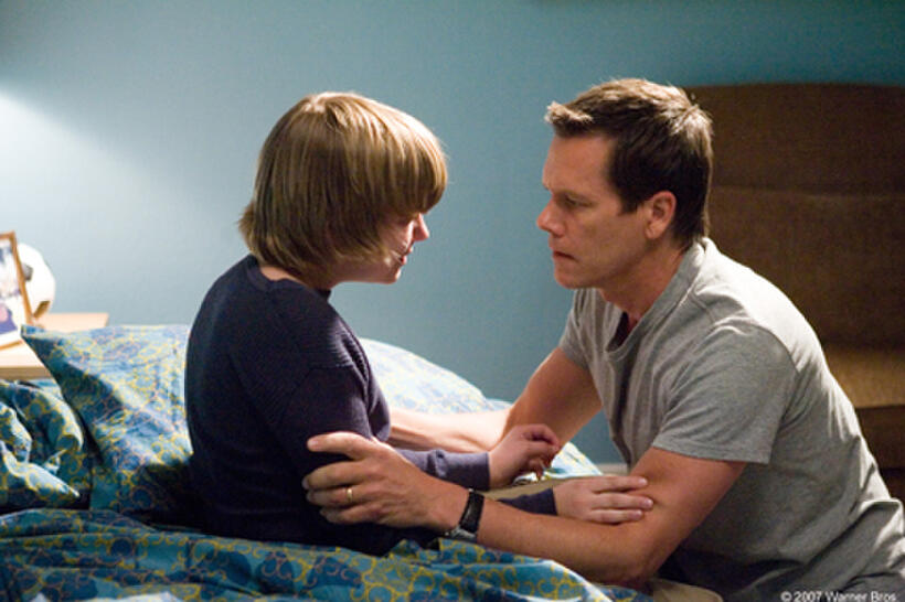 Miles Heizer and Kevin Bacon in "Rails & Ties."
