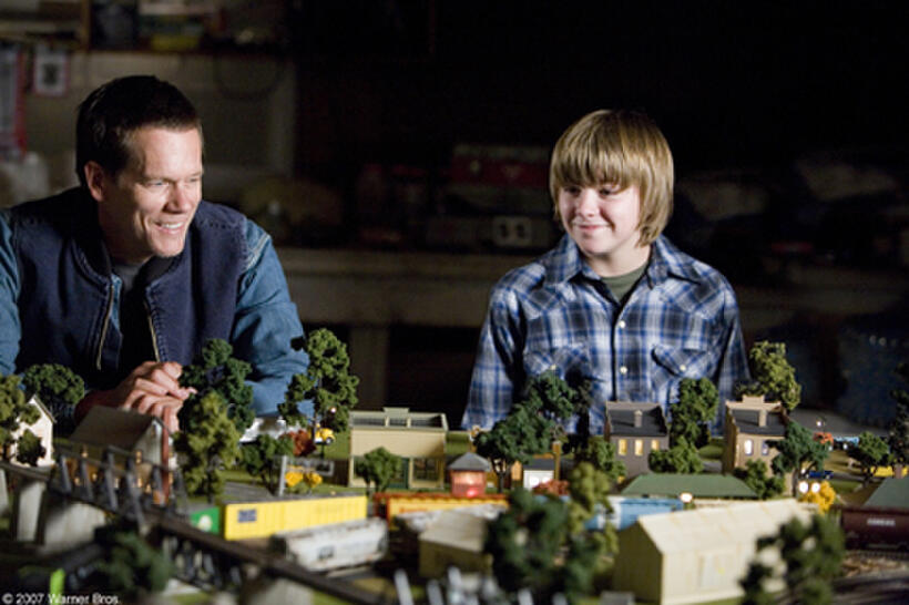 Kevin Bacon and Miles Heizer in "Rails & Ties."