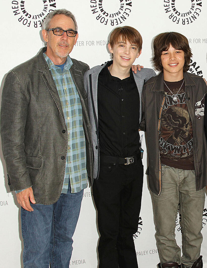 Executive producer Marc Warren, Dylan Riley Snyder and Leo Howard at the Paley Center For Media's "PaleyFest Family 2011" in California.