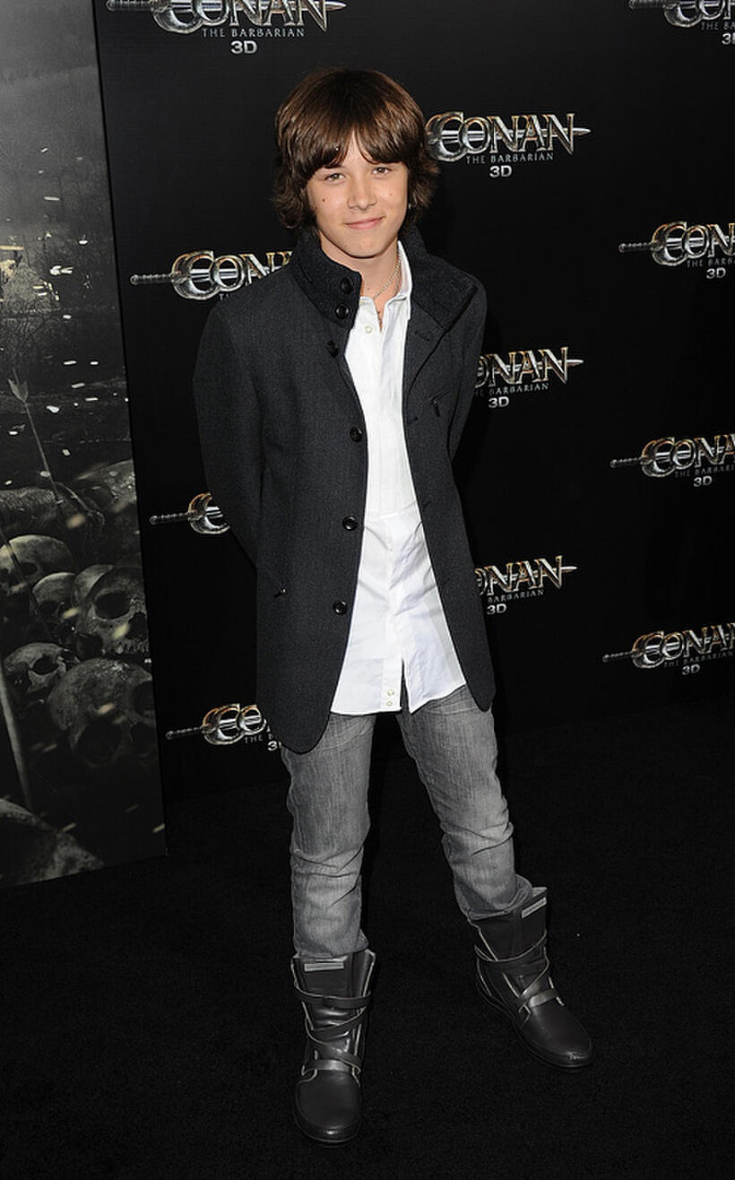 Leo Howard at the world premiere of "Conan The Barbarian."