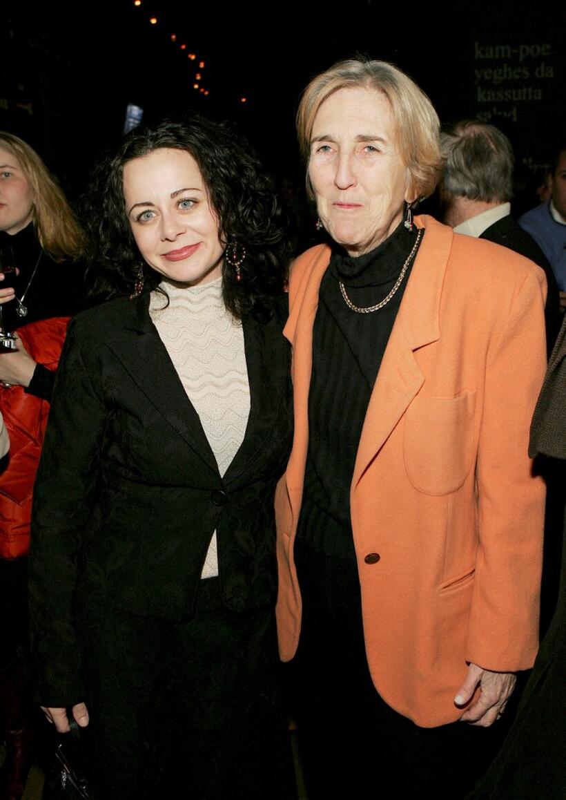 Geraldine Hughes and Peggy Kerry at the after party of the opening night of "Belfast Blues."