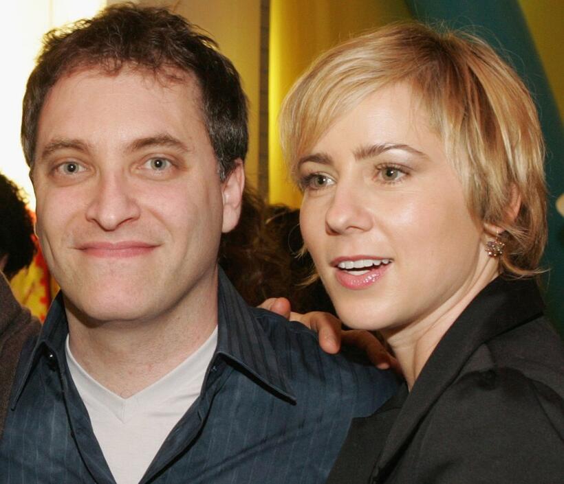 Lawrence Guterman and Traylor Howard at the after party of the premiere of "Son of the Mask."