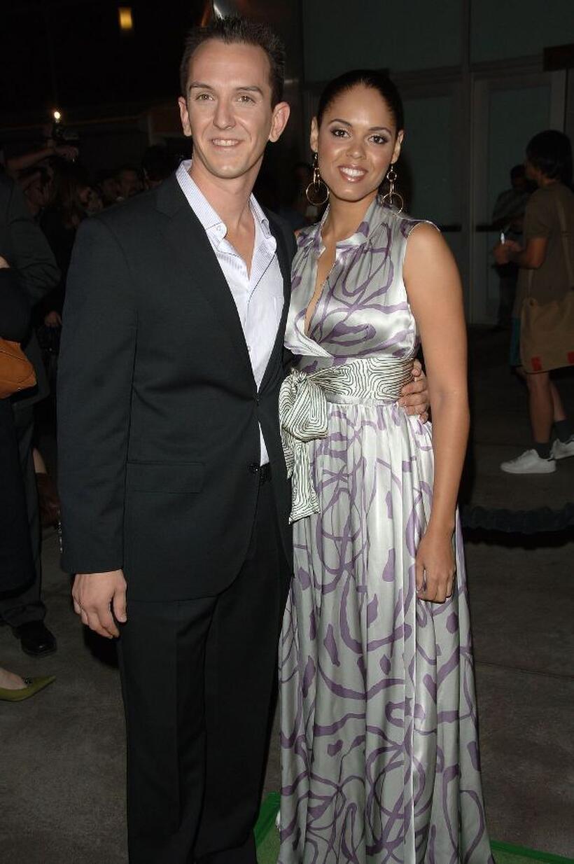 Sean Huze and Guest at the Los Angeles premiere of "In The Valley Of Elah."