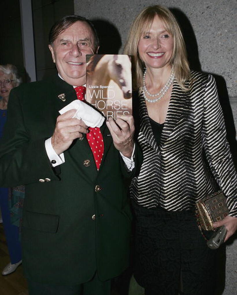 Barry Humphries and Lizzie Spender at the launch of her book "Wild Horse Diaries."