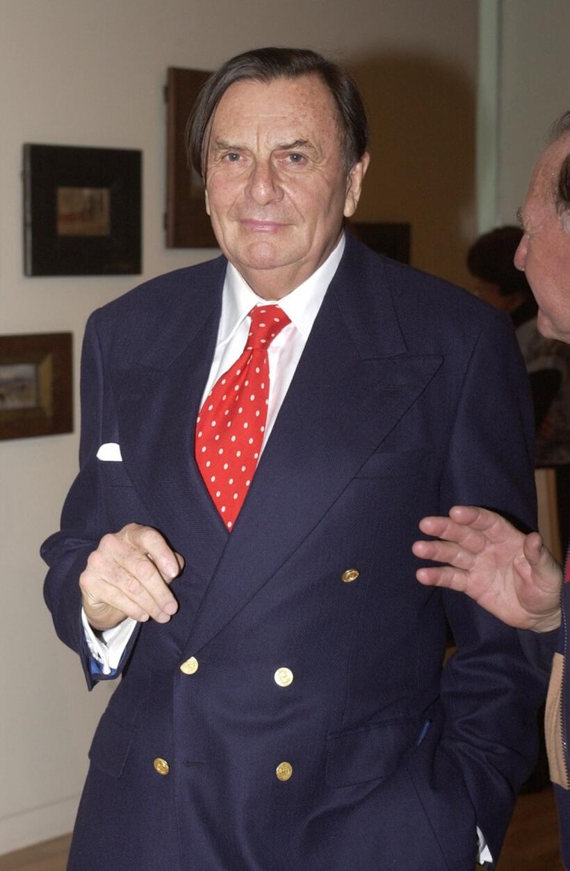 Barry Humphries at the Charles Conder's official opening exhibition.