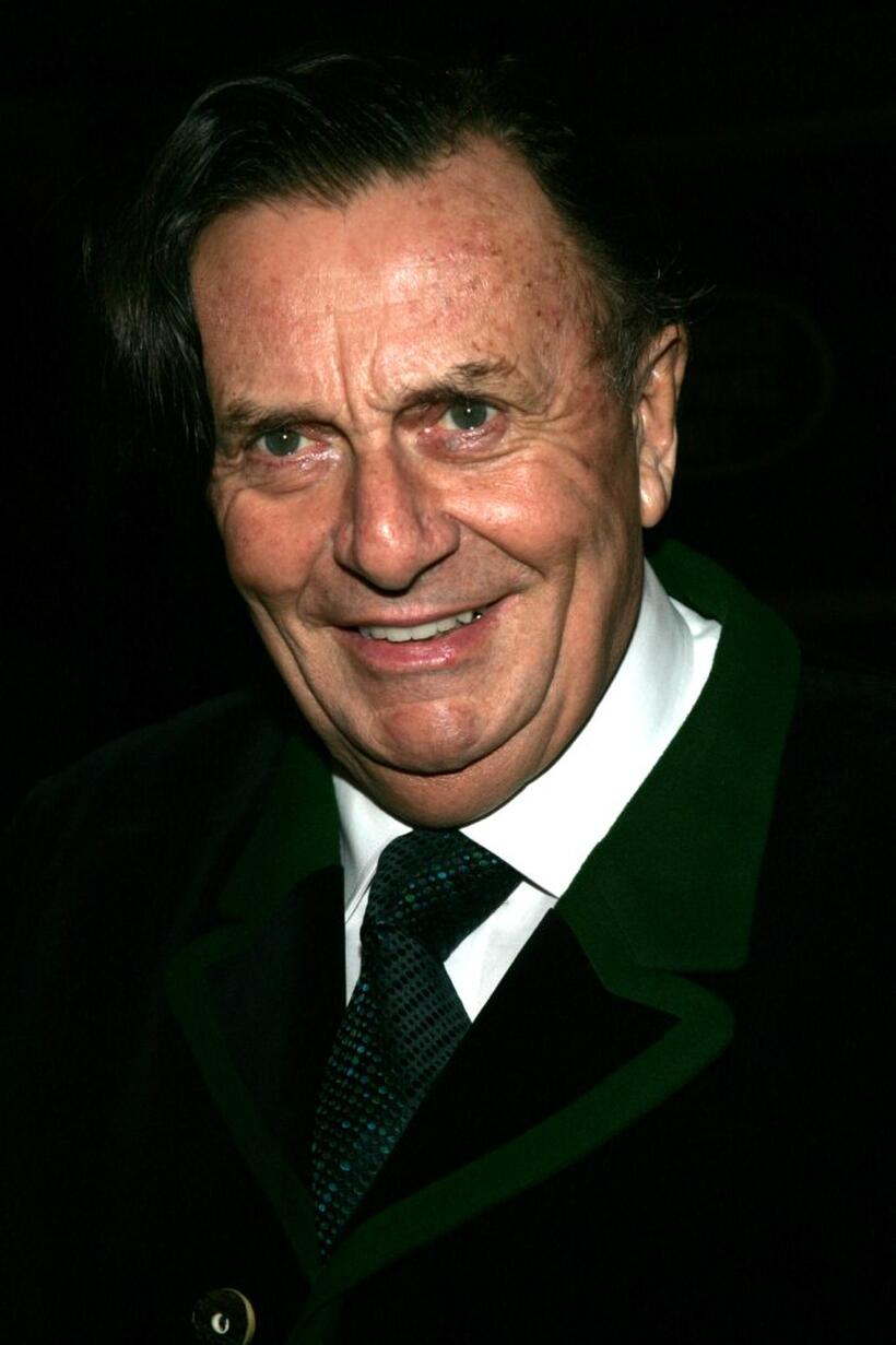 Barry Humphries at the premiere of "The Phantom of the Opera."