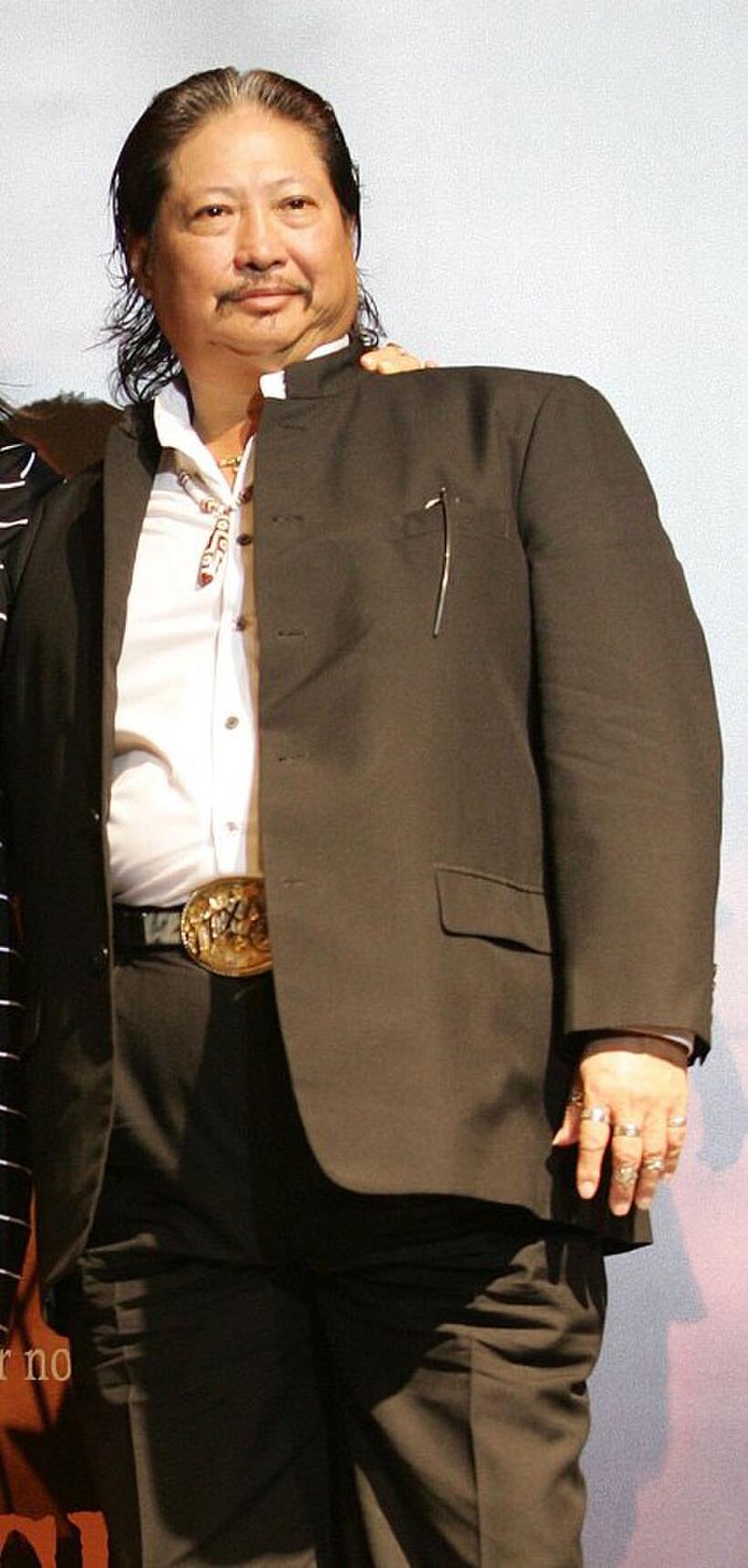 Sammo Hung at the news conference of "Three Kingdoms: Resurrection of the Dragon" during the Pusan International Film Festival.