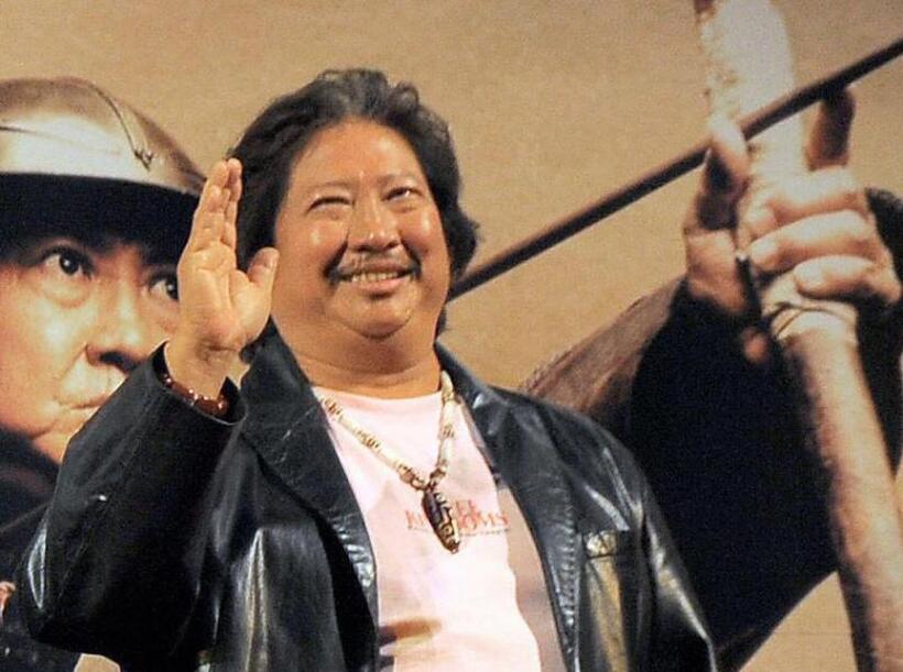 Sammo Hung at the event to promote "Three Kingdoms: Resurrection of the Dragon."