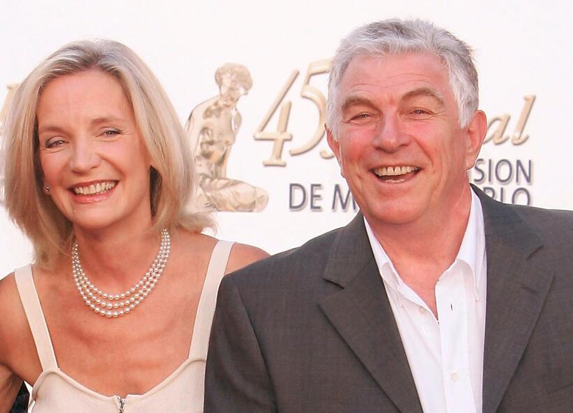 Marie-Christine Adam and Jean-Claude Bouillon at the TF1 party during the 45th Television Festival of Monte Carlo.