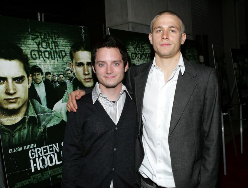 Elijah Wood and Charlie Hunnam at the premiere of "Green Street Hooligans."