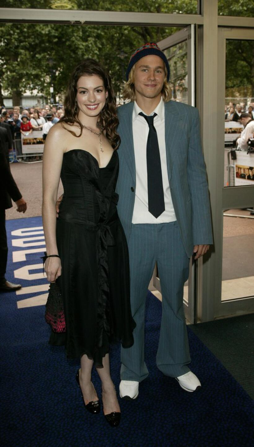Anne Hathaway and Charlie Hunnam at the premiere of "Nicholas Nickleby."