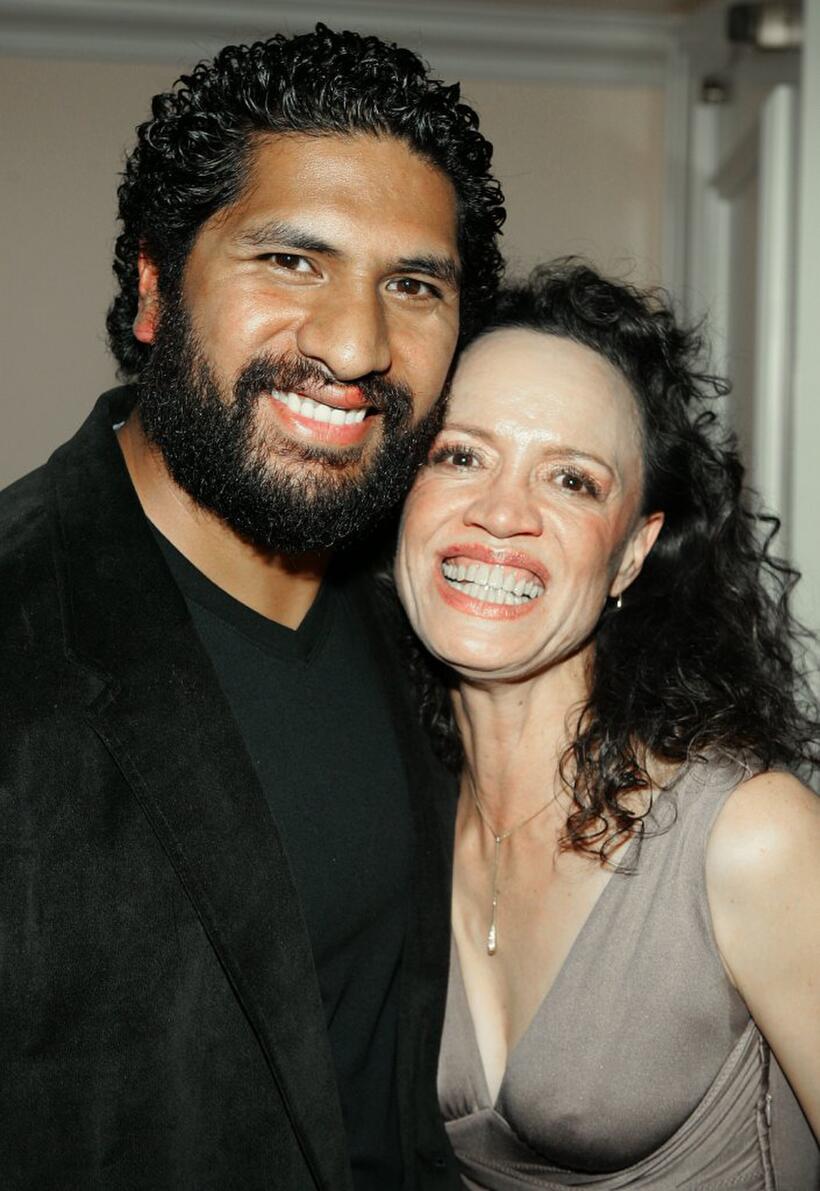 Sala Baker and Rena Owen at the cocktail reception during the 5th Annual Celebration of New Zealand Filmmaking and Creative Talent.