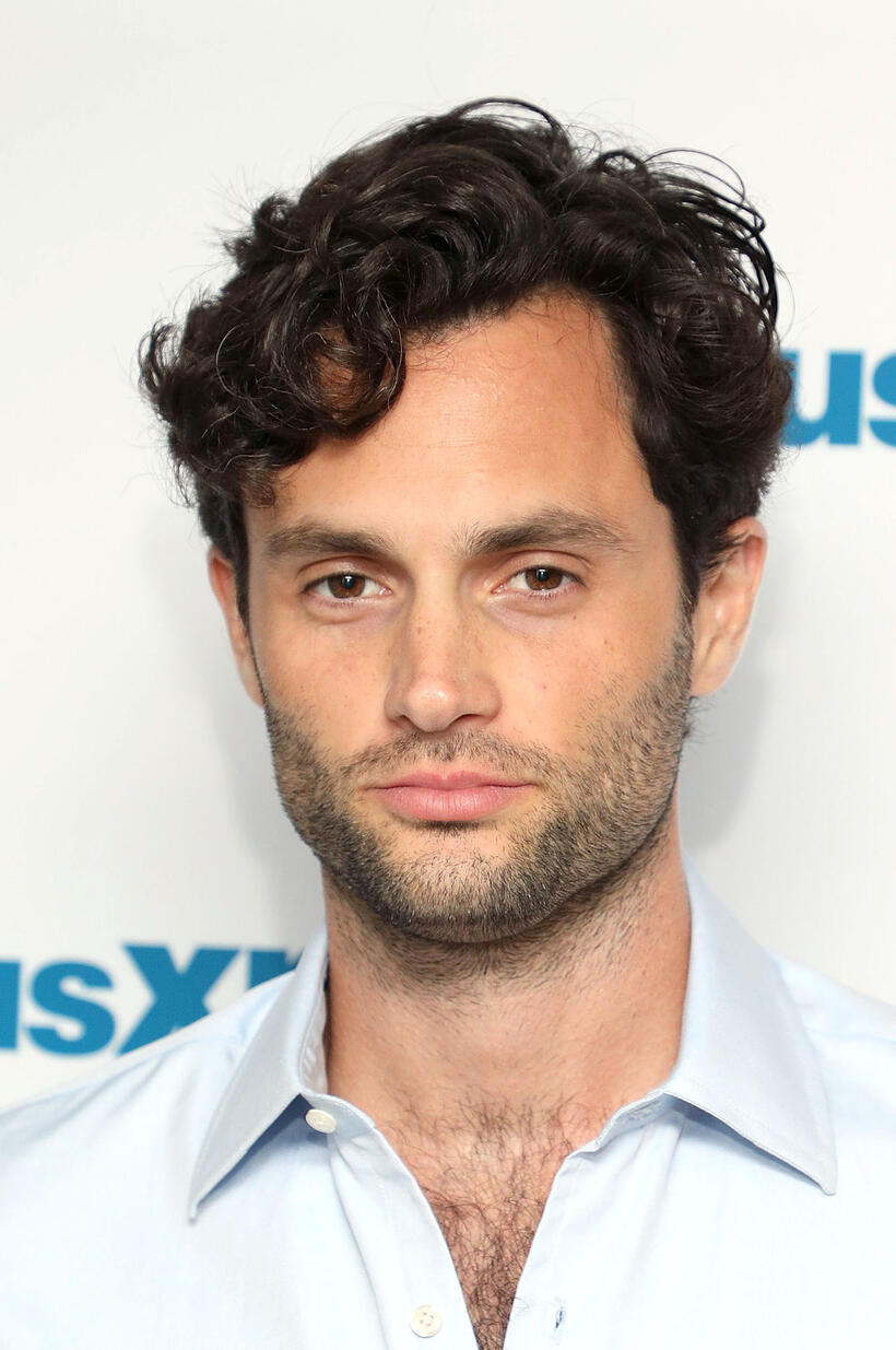 Penn Badgley visits SiriusXM Studios in New York City.