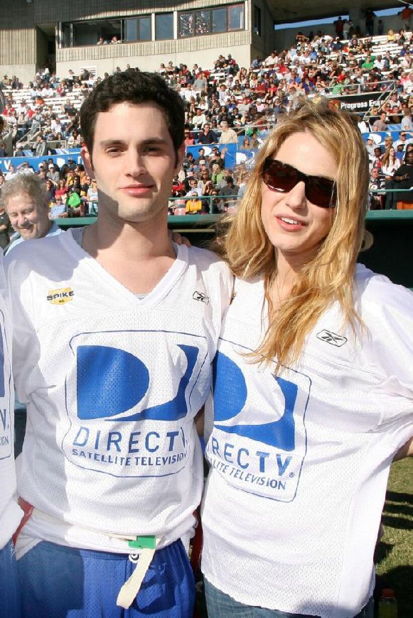 Penn Badgley and Blake Lively at the DIRECTV's 3rd Annual Celebrity Beach Bowl.