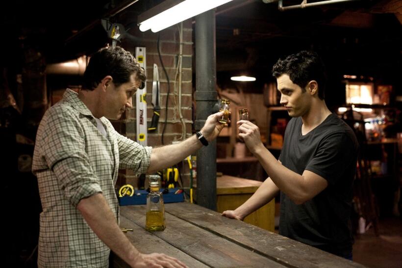 Dylan Walsh and Penn Badgley in "The Stepfather."