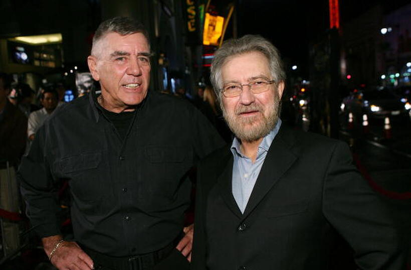 R. Lee Ermey and Tobe Hooper at the premiere of "Texas Chainsaw Massacre: The Beginning."