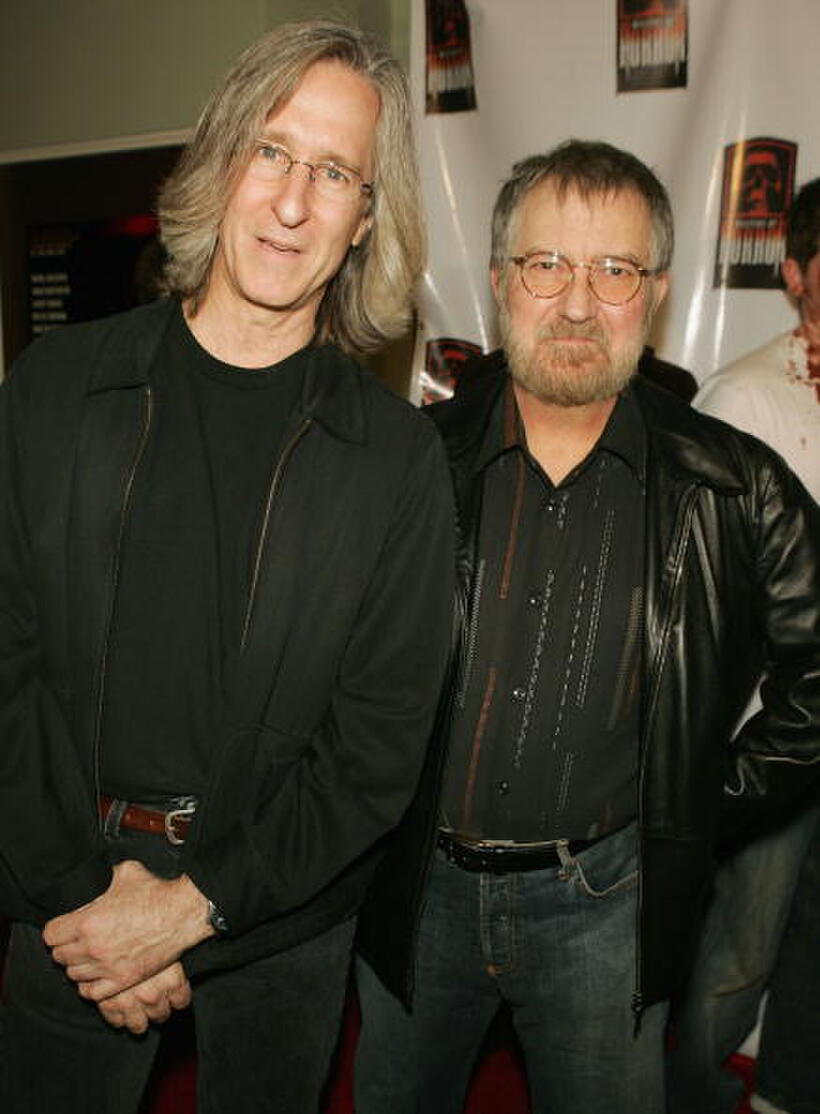 Mick Garris and Tobe Hooper at the party to celebrate Showtime's series "Masters of Horror."