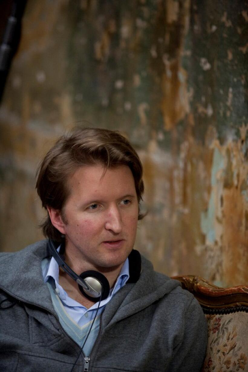 Director Tom Hooper on the set of "The King's Speech."