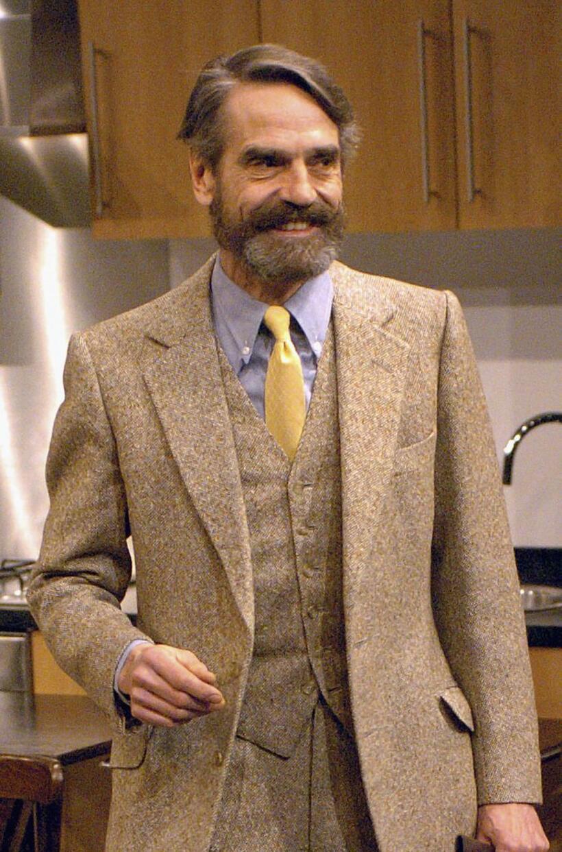 Jeremy Irons performs as part of "Lights Up, Curtain Up, Cock Up!" at the Charity Gala, compiled by Simon Williams.